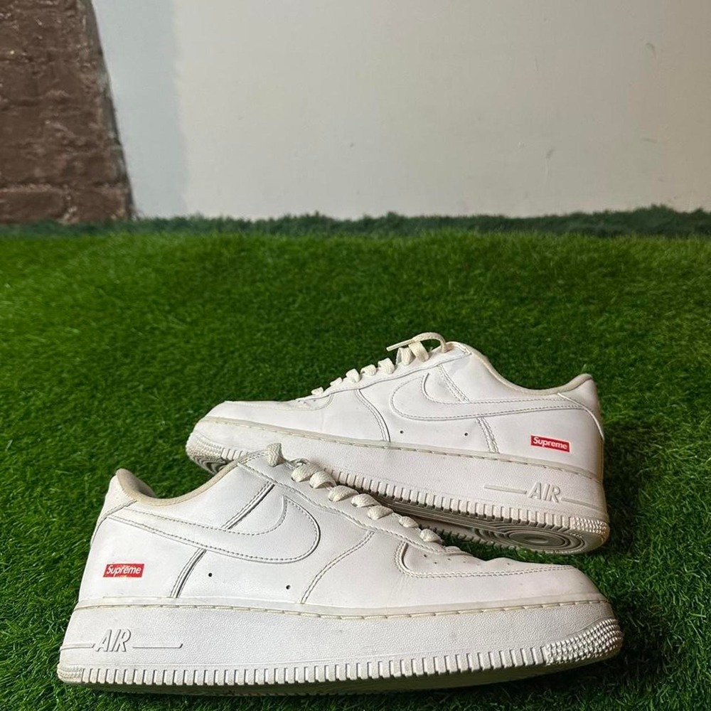 nike air force 1 low x supreme white box logo sneakers